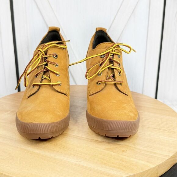 Timberland Camdale Oxford Heeled Booties Wheat Nubuck Suede Size 6.5 - Picture 5 of 10